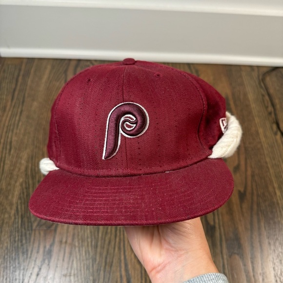 Philadelphia Phillies New Era Cooperstown Retro Fitted Winter Cap Hat 7 5/8 - Picture 2 of 7